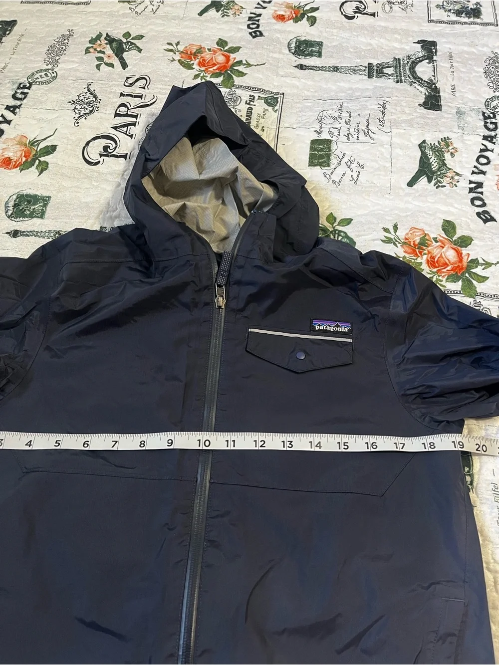 Patagonia Thorrentshell Breathable H2no Navy Hooded Rain Jacket Size 14
